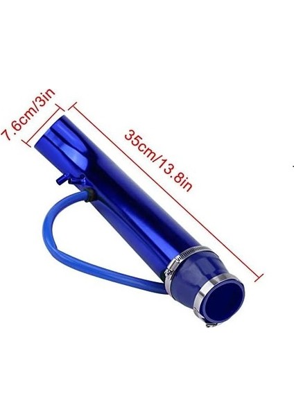 Açık Hava Filtre Borusu Metal 76MM Mavi
