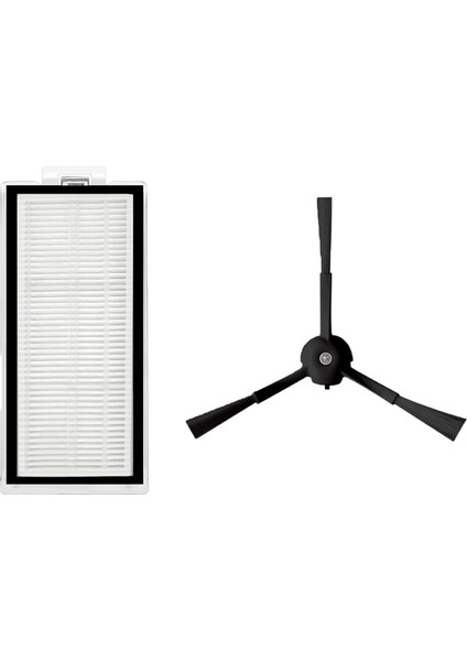 Roborock Q5 Pro , Q5 Pro Plus Uyumlu Siyah Filtre Fırça Mop Yedek Set