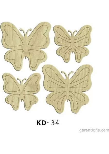 Hobi-Art Kd 34 - Kelebekler Dekoratif Mini Ahşap Obje fiyatları
