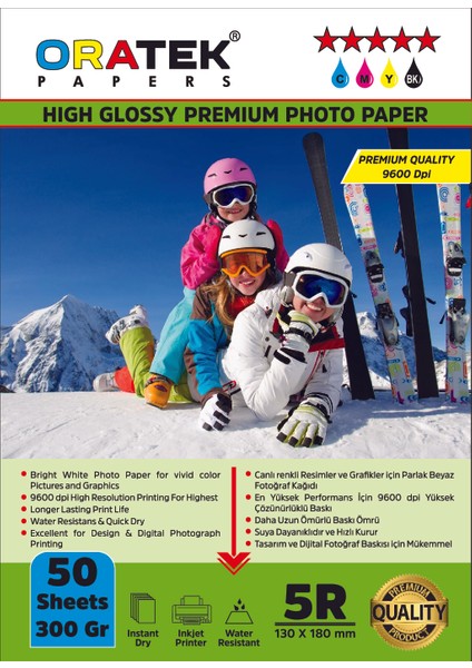 Canon Yazıcı Için Evertday Premium Parlak 13X18CM Fotoğraf Kağıdı 300 Gr. 50 Adet fiyatları