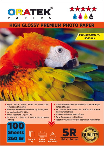 Canon Yazıcı Için Evertday Premium Parlak 13X18CM Fotoğraf Kağıdı 260 Gr. 100 Adet fiyatları
