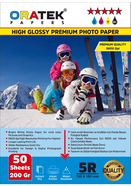 Canon Yazıcı Için Evertday Premium Parlak 13X18CM Fotoğraf Kağıdı 200 Gr. 50 Adet fiyatları