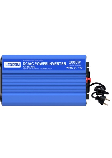 / Lexron Tam Sinus 1000 Watt 12 Volt Ups Şarjlı Inverter - 1000 Watt 12 Volt Ups Charger