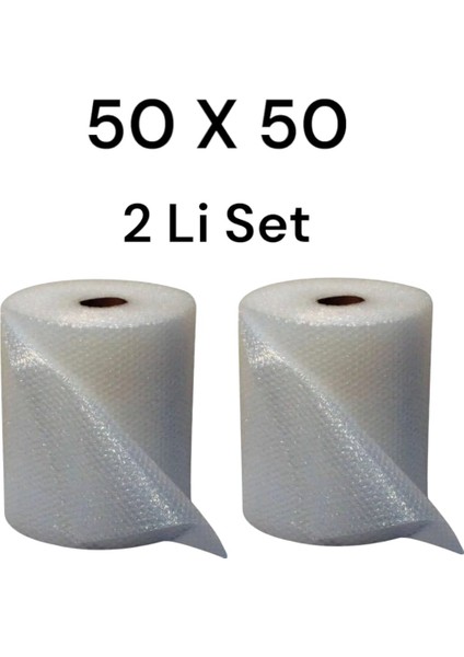 50 cm x 50 Metre Balonlu Naylon Patpat Eşya Koruma Naylonu 2 Li Set
