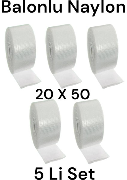 20 cm x 50 Metre Balonlu Naylon Patpat Eşya Koruma Naylonu 5 Li Set