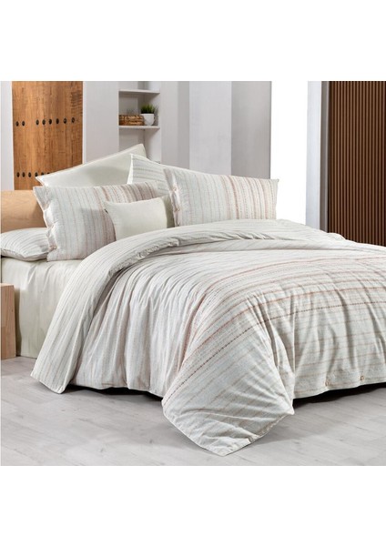 Rabella Fancy Çift Kişilik Bej Nevresim Takımı