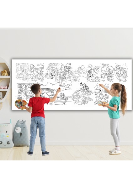 Dev Aktivite Rulo Boyama Kağıdı - 90 x 200 cm - Boyama Etkinliği