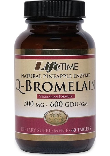 Life Time Q-Bromelain 60 Tablets