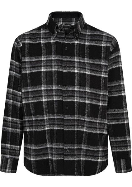 Regular Fit Erkek Kışlık Hakiki Oduncu Gömleği SIYAH-6922