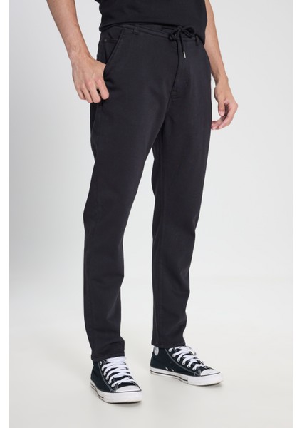 Slim Fit Dar Kesim Normal Bel Haki Esnek Jogger Pantolon