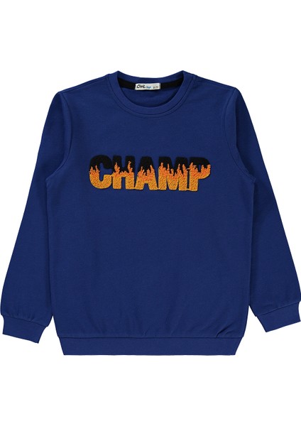 Erkek Çocuk Sweatshirt 10-13 Yaş Açık Lacivert