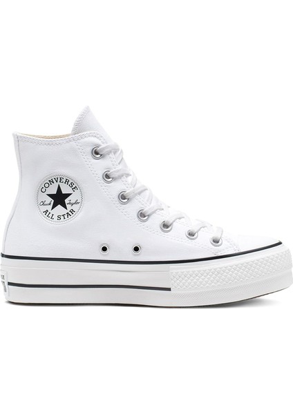 Chuck Taylor All Star Platform Canvas Kadın Beyaz Günlük Stil Ayakkabı 560846C indirimleri