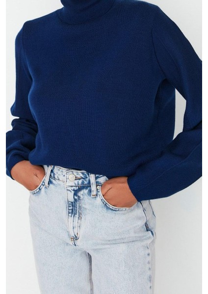 Kadın Moda Şık Regular Balıkçı Yaka Uzun Kol Düz Basic Balıkçı Yaka Triko Kazak modelleri