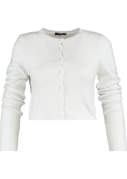 Kadın Moda Şık Crop Bisiklet Yaka Slim Crop Yumuşak Dokulu Bluz-Hırka Triko Takım