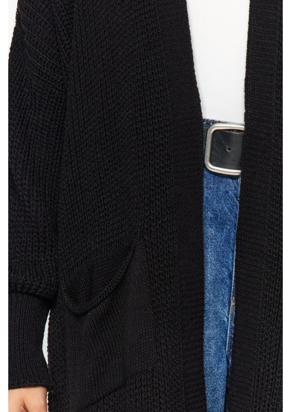 Kadın Moda Şık Uzun V Yaka Regular Maxi Basic Triko Hırka indirimleri