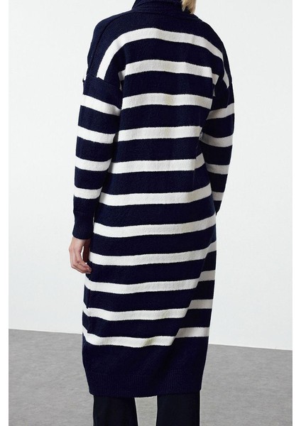 Kadın Moda Şık Uzun Şal Yaka Oversize Geniş Kalıp Maxi Triko Hırka indirimleri
