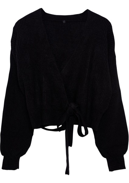 Kadın Moda Şık Regular V Yaka Regular Yumuşak Dokulu V Yaka Triko Hırka