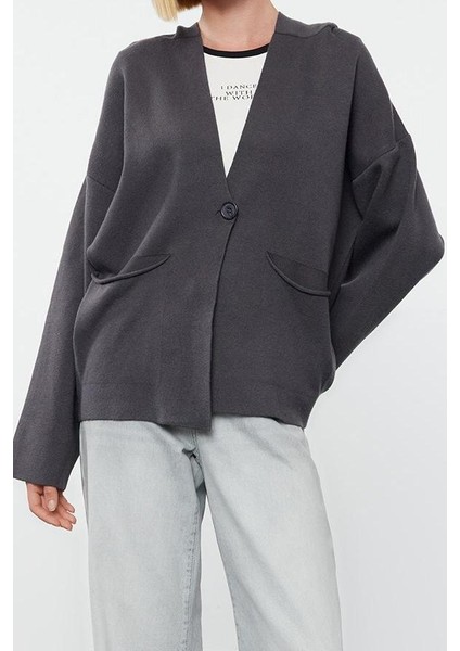 Kadın Moda Şık Midi Kapüşonlu Regular Premium Iplik Triko Hırka fiyatları