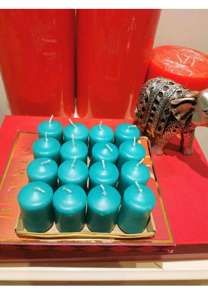 Iv Candles Homedecor 16'lı Turkuaz Mini Bar Mum fiyatları