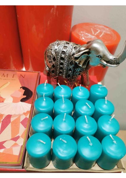 Iv Candles Homedecor 16'lı Turkuaz Mini Bar Mum modelleri