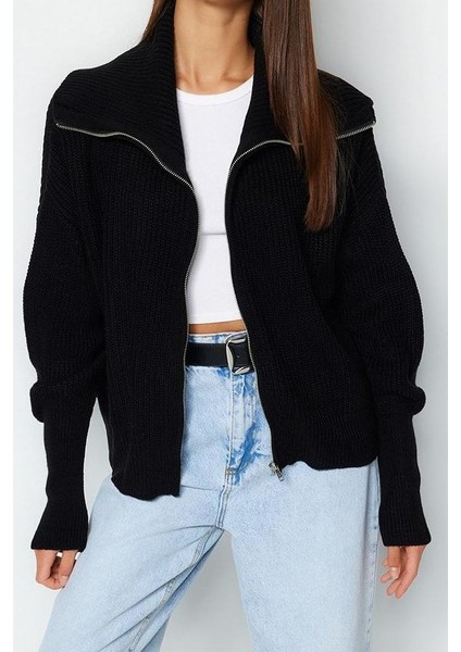 Kadın Modern Tarz Oversize Devrik Yaka Triko Hırka modelleri