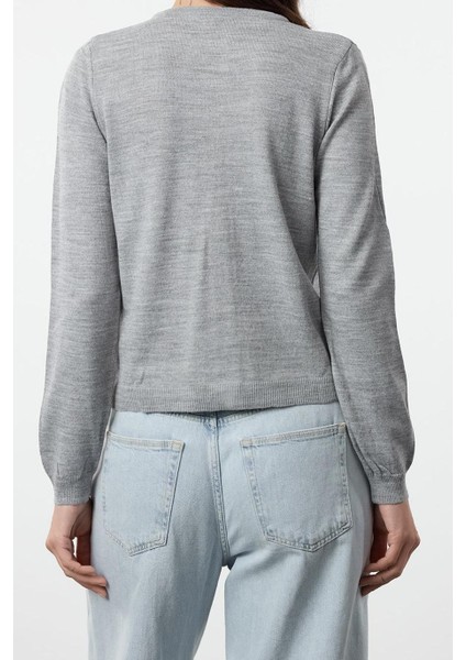 Kadın Modern Tarz Regular Bisiklet Yaka Regular Triko Hırka fırsatları