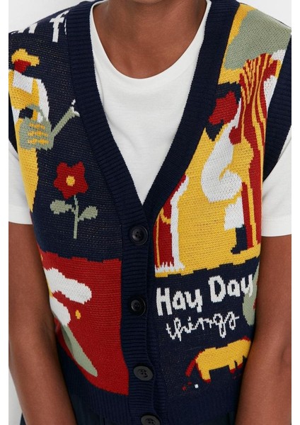 Kadın Modern Tarz Regular V Yaka Regular Triko Yelek fiyatları