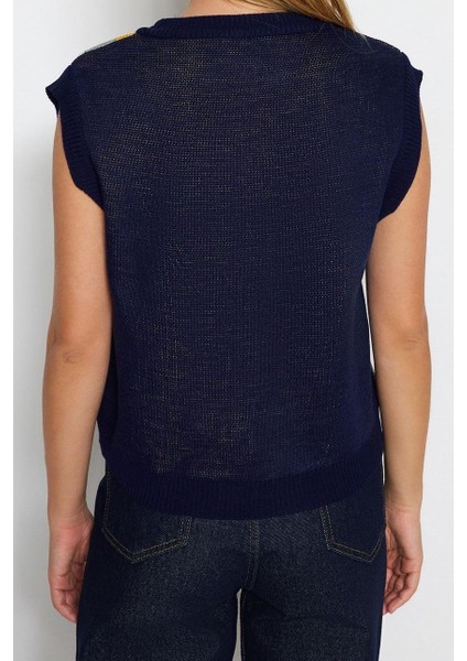 Kadın Modern Tarz Regular V Yaka Regular Triko Yelek modelleri