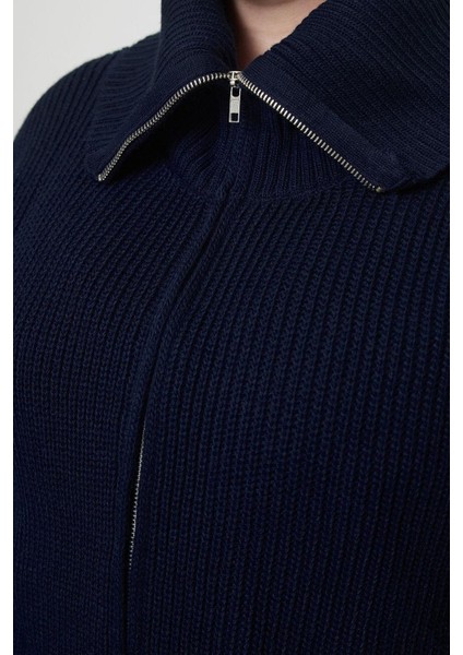 Büyük Beden Kadın Modern Tarz Rahat Uzun Devrik Yaka Düz Kol Regular Triko Hırka indirimleri