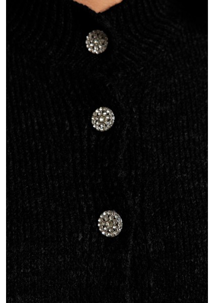 Büyük Beden Kadın Modern Tarz Rahat Uzun Bisiklet Yaka Düz Kol Regular Triko Hırka fiyatları