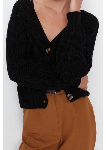 Kadın Modern Tarz Oversize V Yaka Triko Hırka