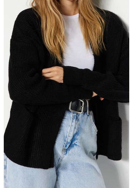 Kadın Modern Tarz Oversize V Yaka Triko Hırka modelleri