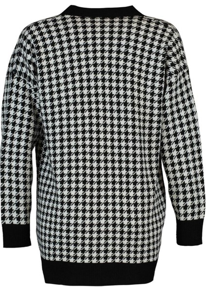 Kadın Modern Tarz Oversize V Yaka Midi Triko Hırka fırsatları