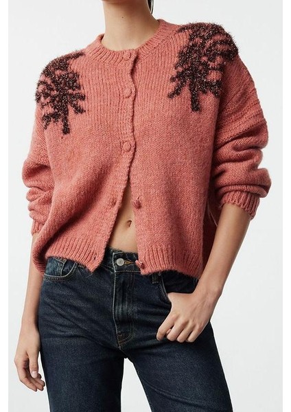 Kadın Modern Tarz Bisiklet Yaka Triko Hırka modelleri