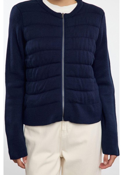 Kadın Modern Tarz Bisiklet Yaka Triko Hırka modelleri