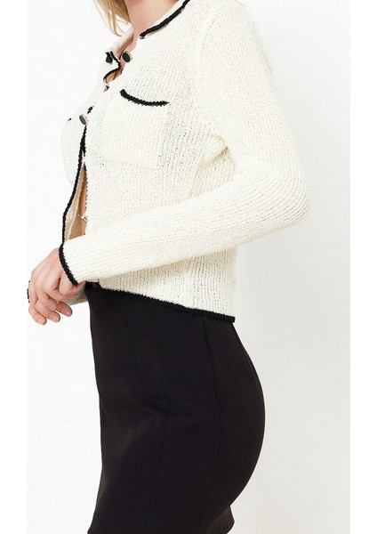 Kadın Modern Tarz Regular Polo Yaka Standart Triko Hırka fiyatları