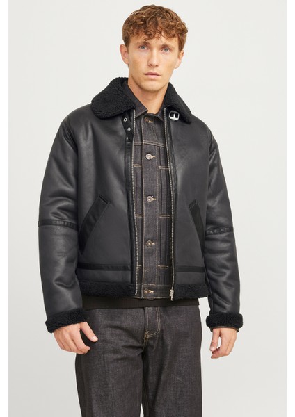 Jorcole Aviator Jacket Erkek Kürklü Deri Ceket