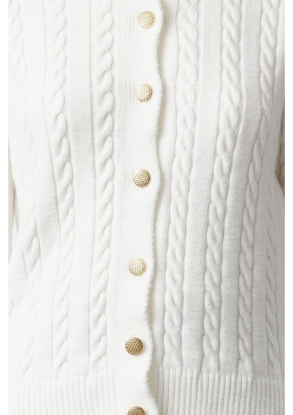 Kadın Modern Tarz Slim Bisiklet Yaka Regular Triko Hırka fiyatları