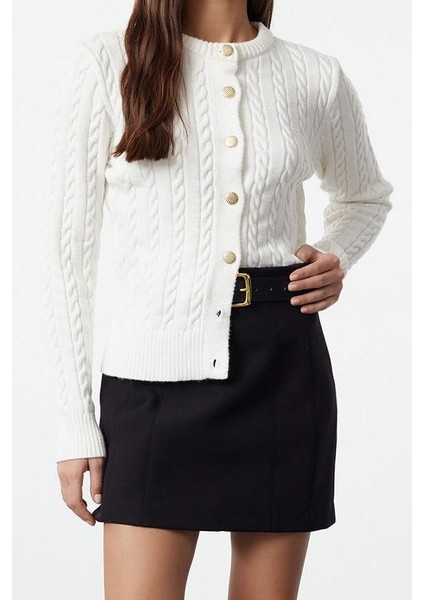 Kadın Modern Tarz Slim Bisiklet Yaka Regular Triko Hırka modelleri