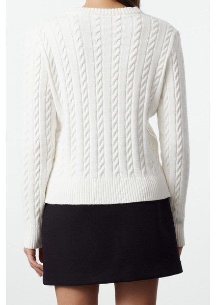 Kadın Modern Tarz Slim Bisiklet Yaka Regular Triko Hırka fırsatları