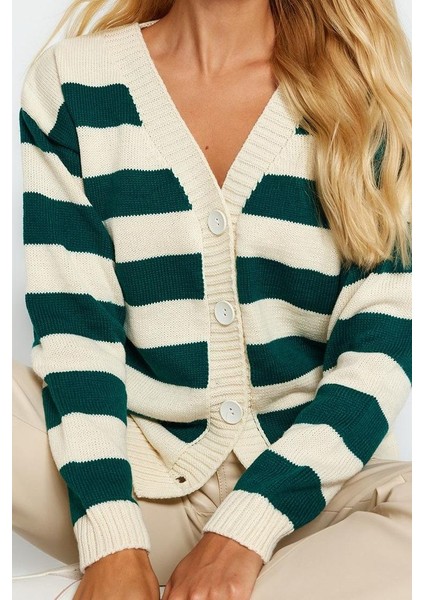 Kadın Modern Tarz Regular V Yaka Regular Triko Hırka