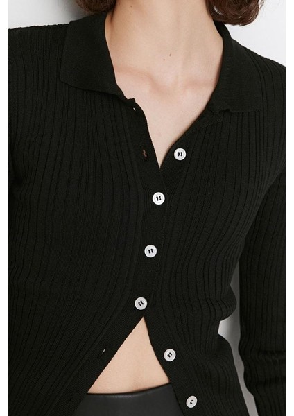 Kadın Modern Tarz Slim Polo Yaka Regular Triko Hırka fiyatları