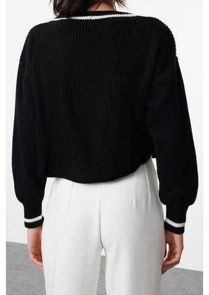 Kadın Modern Tarz Kruvaze Crop Triko Hırka fırsatları