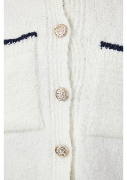 Kadın Modern Tarz Oversize Polo Yaka Triko Hırka fiyatları