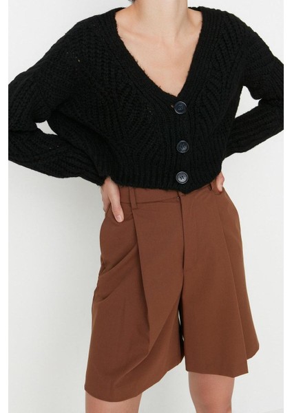 Kadın Modern Tarz V Yaka Crop Triko Hırka fiyatları