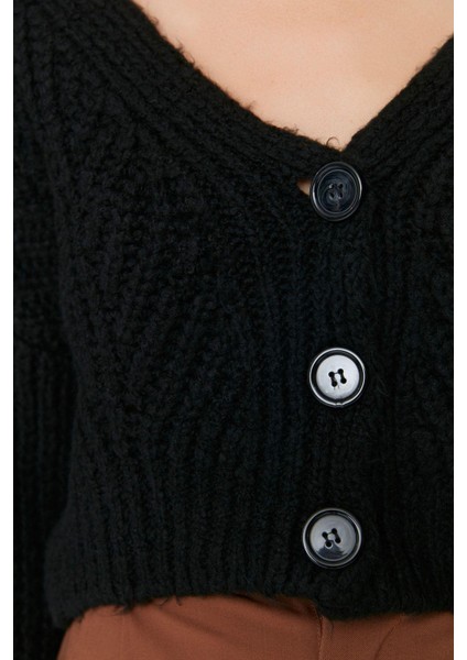 Kadın Modern Tarz V Yaka Crop Triko Hırka indirimleri