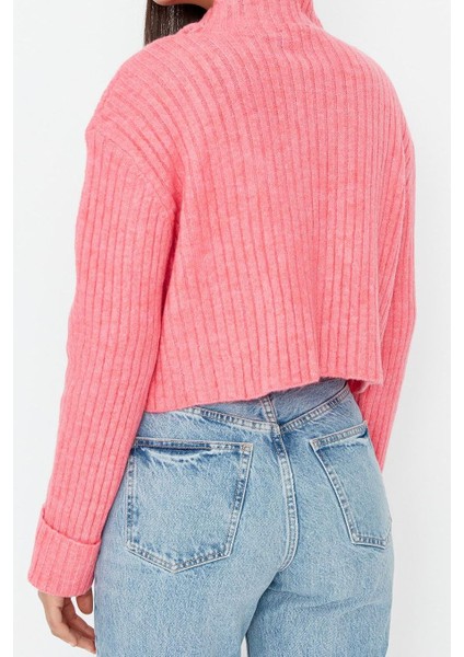 Kadın Modern Tarz Regular Dik Yaka Crop Triko Hırka fırsatları