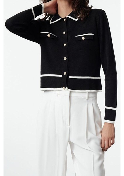 Kadın Modern Tarz Regular Polo Yaka Regular Triko Hırka modelleri
