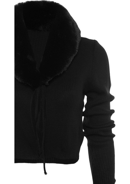 Kadın Modern Tarz Slim V Yaka Crop Triko Hırka fırsatları