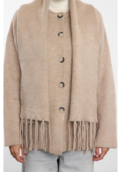 Kadın Modern Tarz Oversize Bisiklet Yaka Triko Hırka modelleri